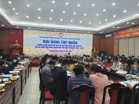  Ủy ban MTTQ Việt Nam Thành phố Hà Nội tổ chức hội nghị tập huấn hướng dẫn công tác bầu cử Đại biểu Quốc hội khóa XV và Đại biểu HĐND các cấp, nhiệm kỳ 2021-2026.