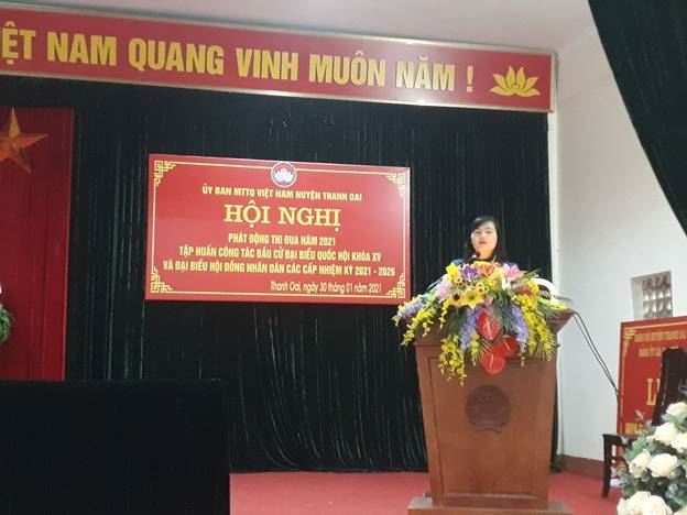 Thanh Oai tổ chức hội nghị phát động thi đua năm 2021, tập huấn công tác bầu cử đại biểu đại biểu quốc hội khóa XV và đại biểu hội đồng nhân dân các cấp nhiệm kỳ 2021 – 2026.