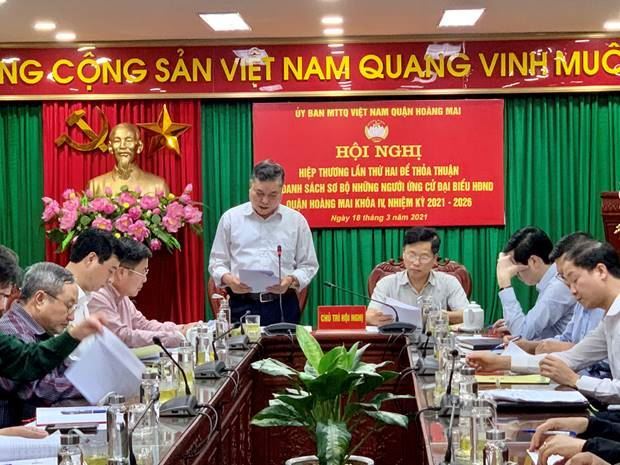 Ủy ban MTTQ Việt Nam quận Hoàng Mai tổ chức hội nghị hiệp thương lần thứ hai