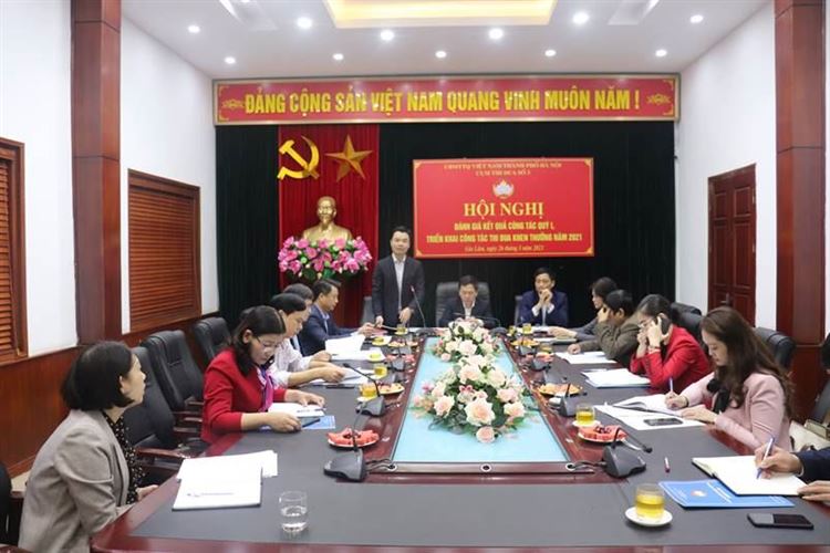 Cụm thi đua số 3- Ủy ban MTTQ Việt Nam Thành phố tổ chức Hội nghị đánh giá kết quả công tác Quý I, triển khai công tác Thi đua- Khen thưởng năm 2021