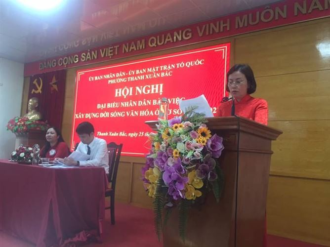 Quận Thanh Xuân hoàn thành kế hoạch tổ chức Hội nghị Đại biểu Nhân dân bàn việc xây dựng đời sống văn hóa ở cơ sở năm 2021