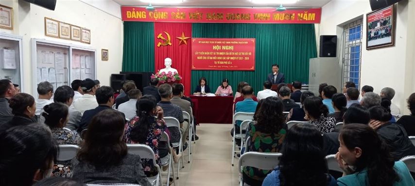 Quận Long Biên hoàn thành hội nghị lấy ý kiến, nhận xét và tín nhiệm của cử tri nơi cư trú đối với những người ứng cử  