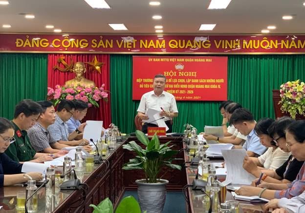 Ban Thường trực Ủy ban MTTQ Việt Nam quận Hoàng Mai tổ chức  hội nghị hiệp thương lần thứ ba       