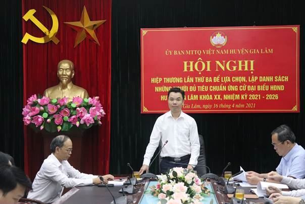 Ủy ban MTTQ Việt Nam huyện Gia Lâm tổ chức Hội nghị hiệp thương lần thứ Ba
