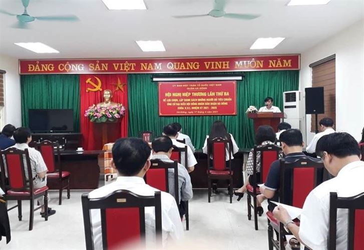 Ủy Ban Mặt Trận Tổ quốc Việt Nam quận Hà Đông tổ chức hội nghị hiệp thương lần thứ ba để lựa chọn, lập danh sách những người đủ tiêu chuẩn ứng cử đại biểu HĐND quận Hà Đông khóa XXI, nhiệm kỳ 2021 - 2026  