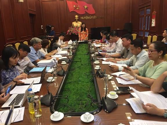 Đoàn kiểm tra, giám sát số 1 của Ủy ban MTTQ Thành phố Hà Nội về công tác bầu cử làm việc tại huyện Ứng Hòa