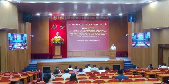 Ủy ban MTTQ Việt Nam quận Thanh Xuân gặp mặt các ứng viên, hướng dẫn công tác vận động bầu cử.