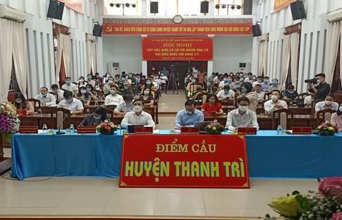 Ủy Ban MTTQ Việt Nam Thành phố Hà Nội tổ chức hội nghị tiếp xúc giữa cử tri  huyện Thanh Trì  với người ứng cử đại biểu Quốc hội khóa XV, nhiệm kỳ 2021-2026, thuộc đơn vị bầu cử số 6  