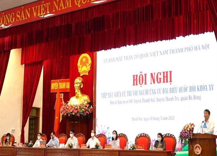 Ứng cử viên Đại biểu Quốc hội khóa XV nhiệm kỳ 2021 - 2026 tiếp xúc cử tri tại huyện Thanh Oai  