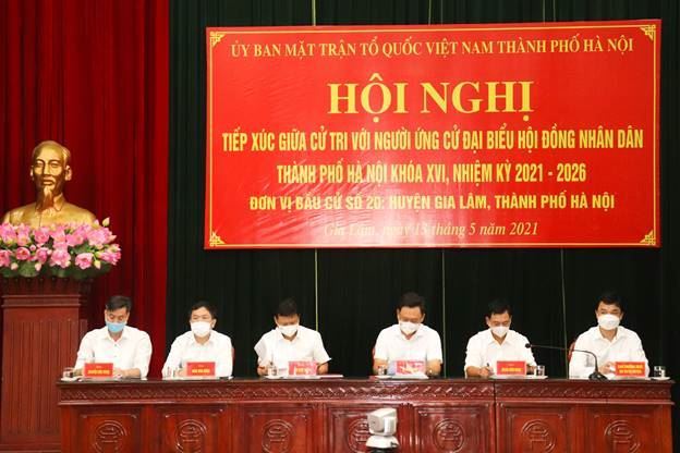 Ứng cử đại biểu HĐND Thành phố Hà Nội khóa XVI, nhiệm kỳ 2021-2026 Đơn vị bầu cử số 20 tiếp xúc với cử tri huyện Gia Lâm  