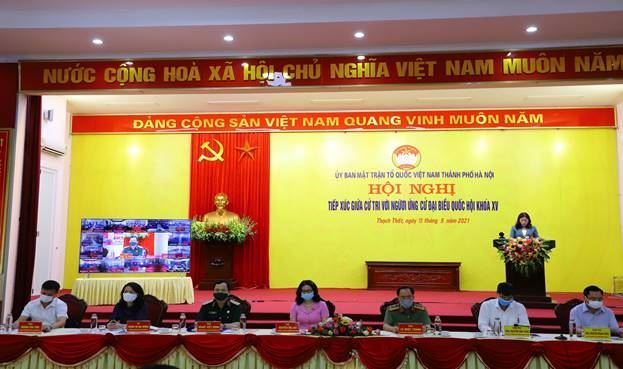 Người ứng cử đại biểu Quốc hội khóa XV tiếp xúc với cử tri huyện Thạch Thất  