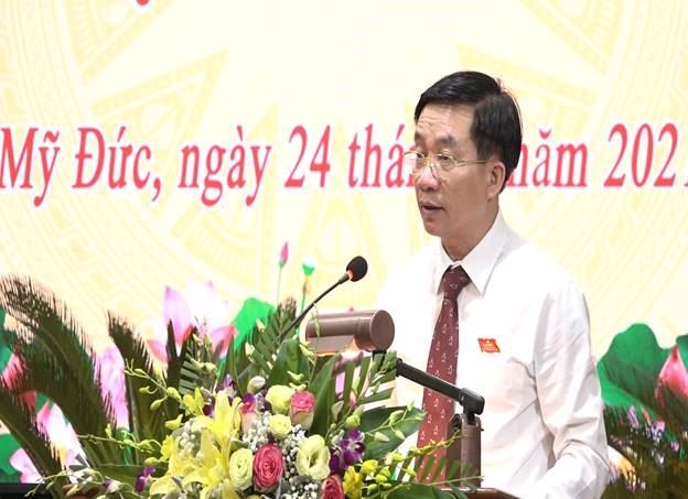 Uỷ ban MTTQ Việt Nam huyện Mỹ Đức tổng hợp nhiều ý kiến kiến nghị của cử tri báo cáo tại kỳ họp lần thứ nhất HĐND huyện khóa XX, nhiệm kỳ 2021 - 2026