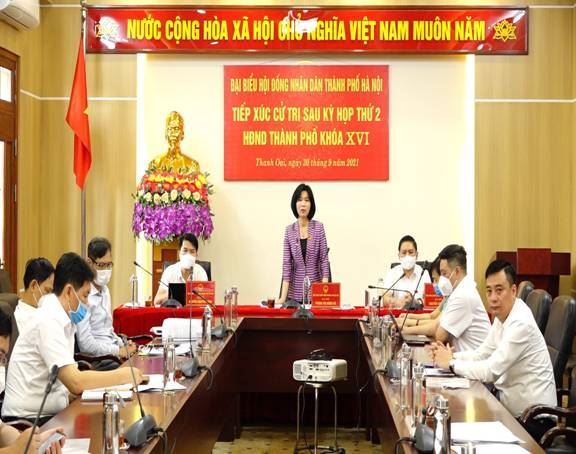 Đại biểu Hội đồng Nhân dân Thành phố Hà Nội tiếp xúc cử tri sau kỳ họp thứ 2 HĐND Thành phố tại huyện Thanh Oai