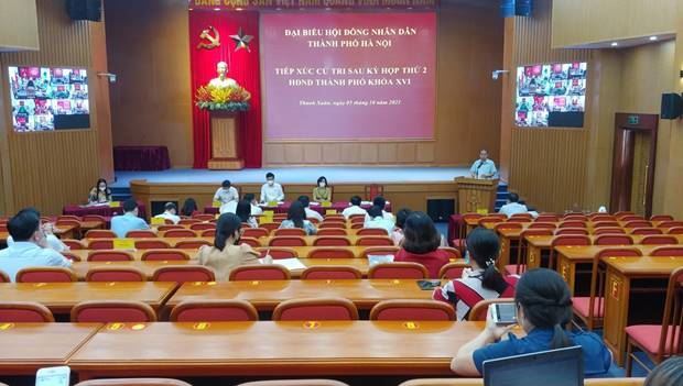 Hội nghị đại biểu HĐND Thành phố tiếp xúc cử tri quận Thanh Xuân báo cáo kết quả kỳ họp thứ 2, HĐND thành phố khóa XVI