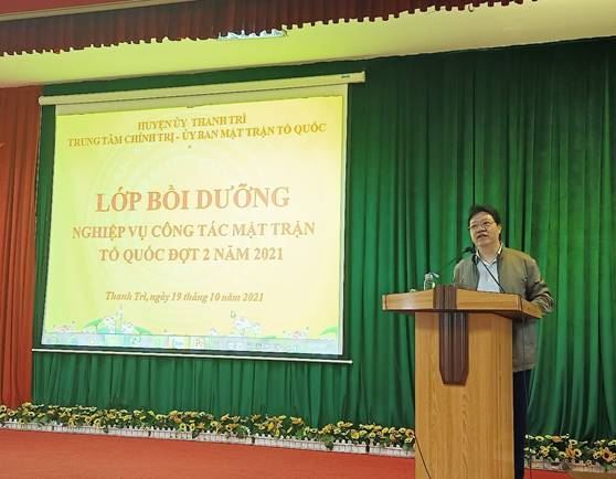 Ủy ban MTTQ Việt Nam huyện Thanh Trì tổ chức tập huấn công tác Mặt trận đợt 2 năm 2021