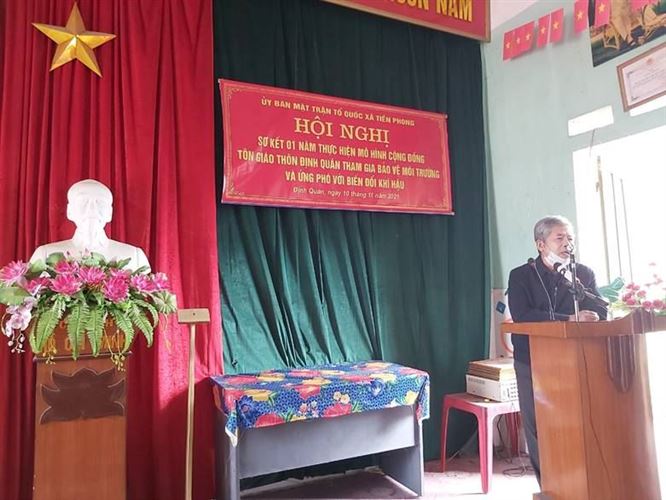 Huyện Thường Tín sơ kết 1 năm thực hiện mô hình cộng đồng tôn giáo thôn Định Quán tham gia bảo vệ môi trường và ứng phó với biến đổi khí hậu