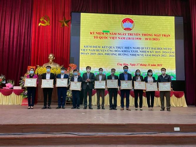 Ủy ban MTTQ Việt Nam huyện Ứng Hòa kiểm điểm công tác giữa nhiệm kỳ 2019-2024