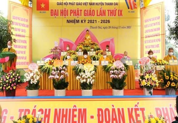 Thanh Oai tổ chức thành công Đại hội Phật giáo lần thứ IX, nhiệm kỳ 2021 – 2026