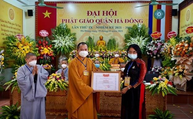 Ban Trị sự Giáo hội Phật giáo quận Hà Đông tổ chức Đại hội Phật giáo quận lần thứ IX, nhiệm kỳ 2021-2026.