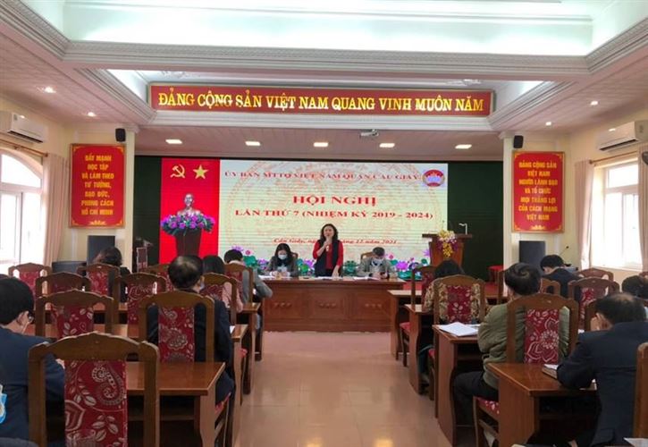 Hội nghị lần thứ bảy Ủy ban MTTQ Việt Nam quận Cầu Giấy, nhiệm kỳ 2019-2024