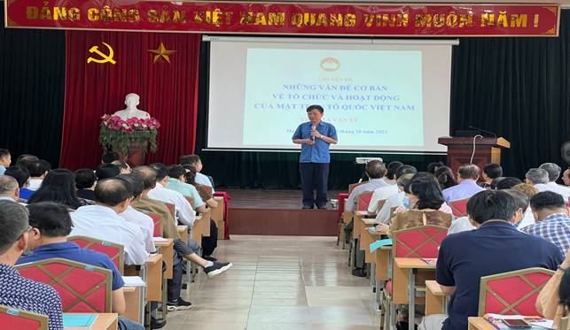 Ủy ban MTTQ Việt Nam quận Hoàng Mai tổ chức lớp bồi dưỡng nghiệp vụ công tác MTTQ năm 2022
