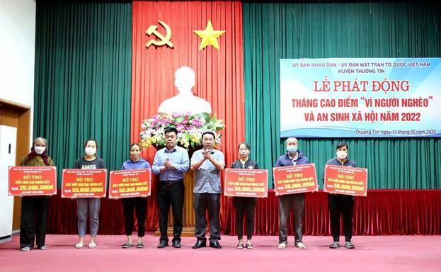 Huyện Thường Tín tổ chức Lễ phát động Tháng cao điểm “Vì người nghèo” năm 2022