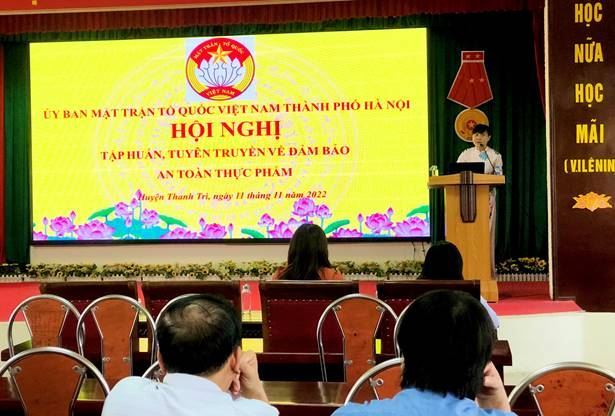 Tập huấn an toàn thực phẩm cho cán bộ Ủy ban MTTQ Việt Nam huyện Thanh Trì