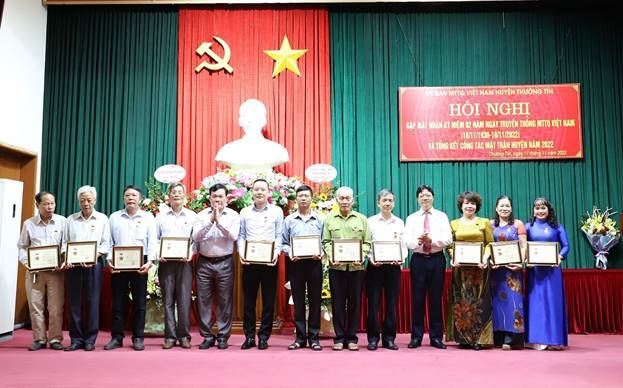 Huyện Thường Tín tổ chức Hội nghị gặp mặt nhân Kỷ niệm 92 năm Ngày truyền thống Mặt trận Tổ quốc Việt Nam