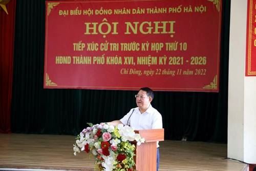 Đại biểu HĐND thành phố Hà Nội tiếp xúc cử tri huyện Mê Linh trước kỳ họp thứ 10, HĐND Thành phố khóa XVI, nhiệm kỳ 2021 – 2026.