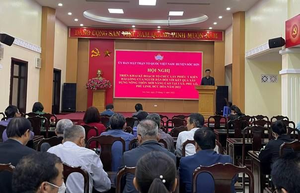 Huyện Sóc Sơn triển khai công tác lấy ý kiến về sự hài lòng của người dân đối với kết quả xây dựng Nông thôn mới nâng cao ở 03 xã Phù Lỗ, Phù Linh, Đức Hòa năm 2022