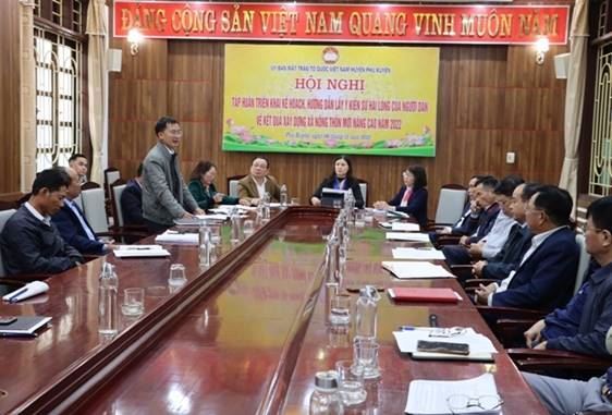 Huyện Phú Xuyên triển khai Kế hoạch và hướng dẫn lấy ý kiến về sự hài lòng của người dân đối với kết quả xây dựng Nông thôn mới nâng cao năm 2022