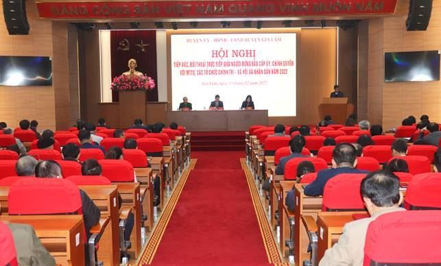 Huyện Gia Lâm tổ chức tiếp xúc, đối thoại trực tiếp giữa người đứng đầu cấp ủy, chính quyền với MTTQ, các tổ chức chính trị-xã hội và Nhân dân năm 2022