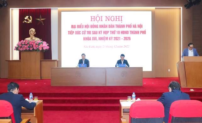 Đại biểu HĐND Thành phố Hà Nội tiếp xúc cử tri huyện Gia Lâm sau Kỳ họp thứ 10- HĐND Thành phố khóa XVI, nhiệm kỳ 2021- 2026