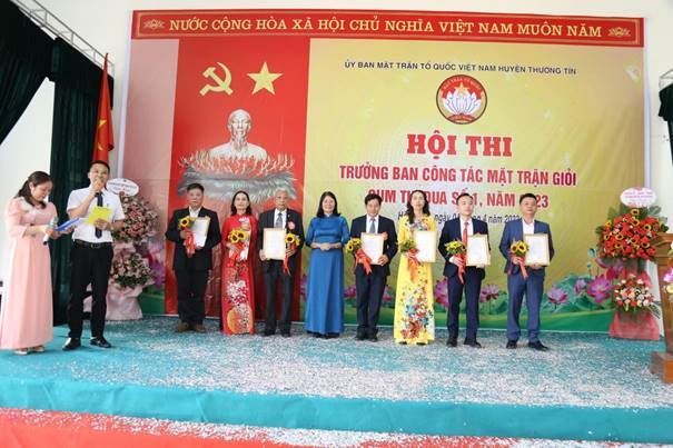 MTTQ huyện Thường Tín tổ chức Hội thi Trưởng ban Công tác Mặt trận giỏi Cụm thi đua số I năm 2023