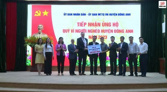 UBND - Ủy ban MTTQ Việt Nam huyện Đông Anh tiếp nhận ủng hộ Quỹ “Vì người nghèo” năm 2023