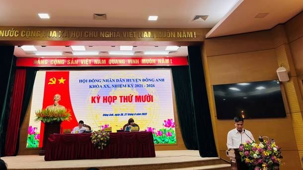 Ủy ban MTTQ Việt Nam huyện Đông Anh tham gia xây dựng chính quyền tại kỳ họp thứ 10 HĐND Huyện khóa XX, nhiệm kỳ 2021-2026