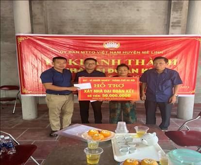 Ủy ban MTTQ Việt Nam huyện Mê Linh tổ chức Lễ khánh thành nhà Đại đoàn kết tại xã Chu Phan.