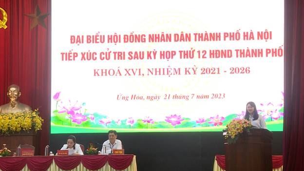 HDND TP Hà Nội tiếp xúc cử tri sau kỳ họp thứ 12 tại Huyện Ứng Hòa