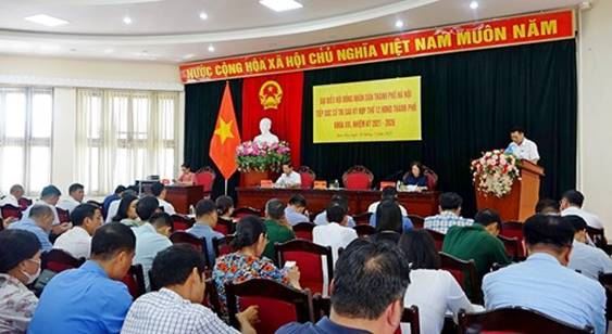 Thị xã Sơn Tây tiếp xúc cử tri sau kỳ họp thứ 12, HĐND thành phố Hà Nội
