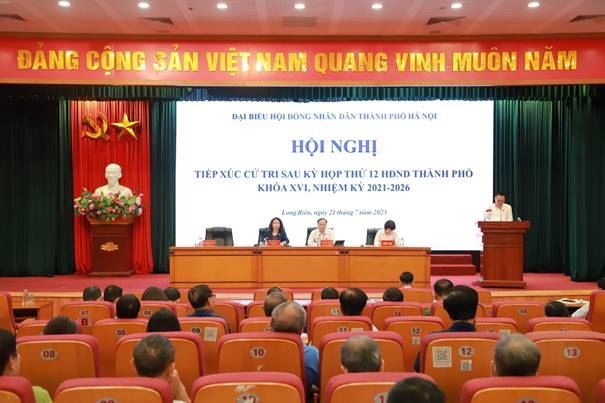 Đại biểu HĐND thành phố Hà Nội tiếp xúc cử tri sau kỳ họp thứ 12- HĐND Thành phố khoá XVI, nhiệm kỳ 2021-2026