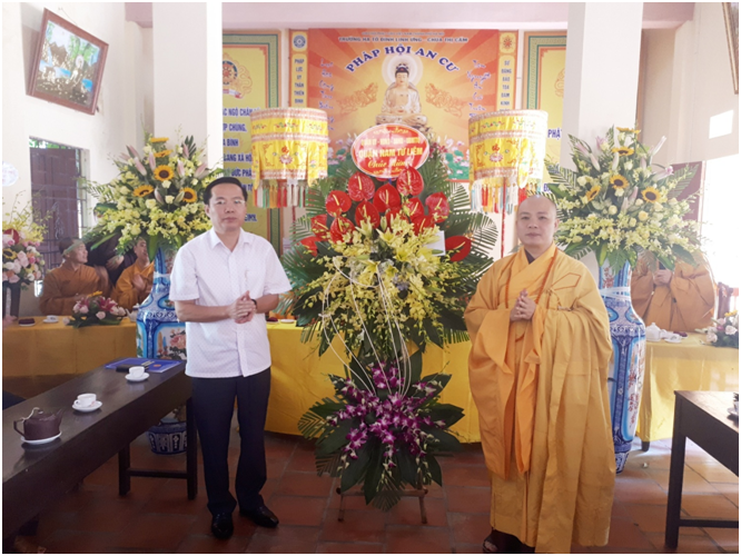 Thăm, chúc mừng trường hạ an cư Phật lịch 2562-DL 2018 tại chùa Thị Cấm, phường Xuân Phương, quận Nam Từ Liêm