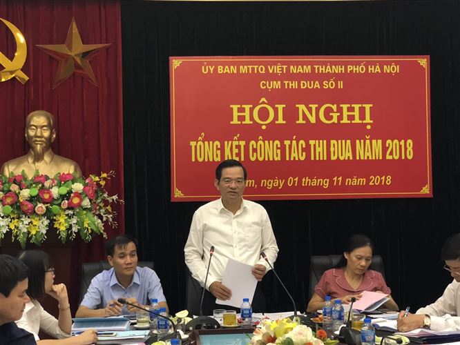 Cụm thi đua số 2 Uỷ ban MTTQ Việt Nam thành phố Hà Nội tổng kết công tác năm 2018