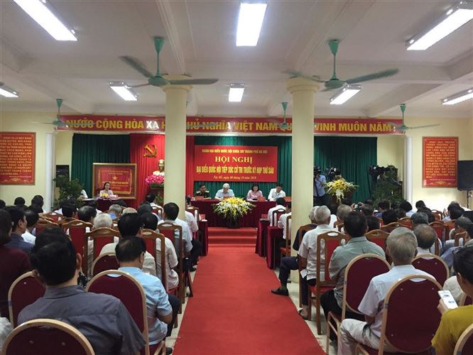 Đoàn Đại biểu Quốc hội Hà Nội tiếp xúc cử tri quận Tây Hồ trước kỳ họp thứ 6, Quốc hội khóa 14