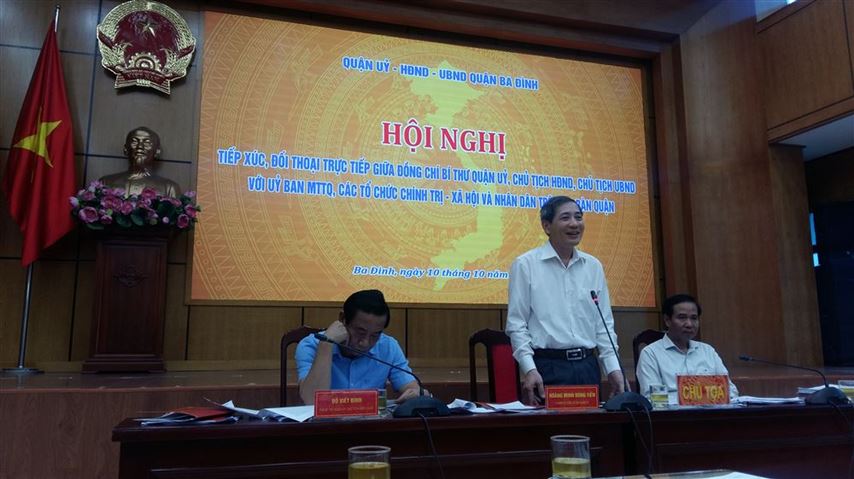Quận Ba Đình tổ chức đối thoại với Ủy ban MTTQ, các đoàn thể chính trị - xã hội và nhân dân quận năm 2019