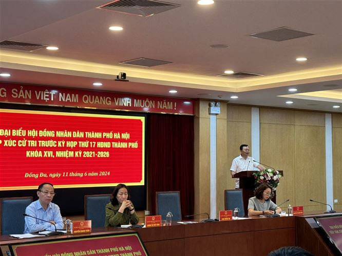 Đại biểu HĐND TP Hà Nội khoá XVI tiếp xúc cử tri quận Đống Đa trước kỳ họp thứ 17