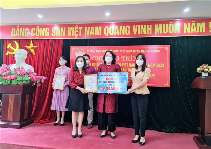 Ủy ban MTTQ Việt Nam quận Hai Bà Trưng vận động ủng hộ quỹ “Vì Biển, đảo Việt Nam” đợt 1 năm 2022