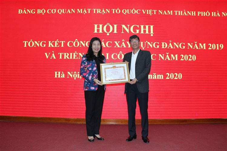 Uỷ ban MTTQ Việt Nam TP Hà Nội tổ chức hội nghị tổng kết công tác xây dựng Đảng năm 2019 và triển khai công tác năm 2020