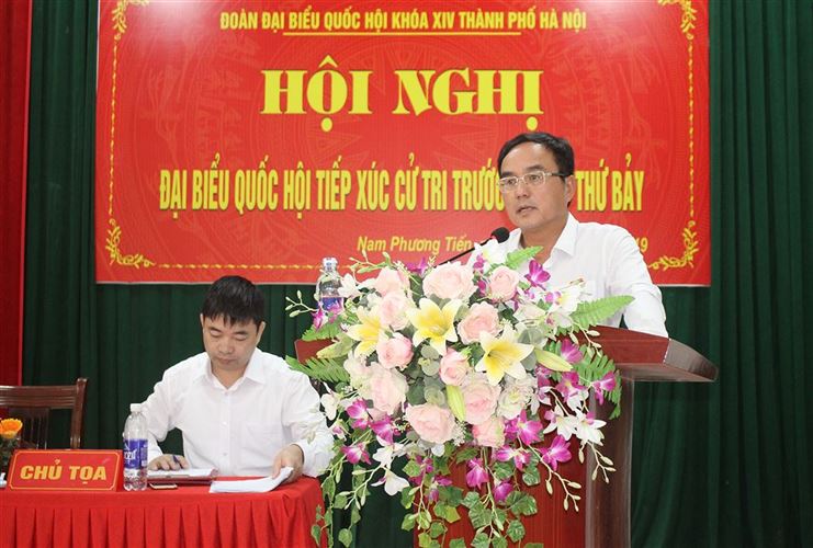 Đoàn đại biểu Quốc hội TP Hà Nội tiếp xúc cử tri xã Nam Phương Tiến, huyện Chương Mỹ trước kỳ họp thứ 7 Quốc hội khóa XIV