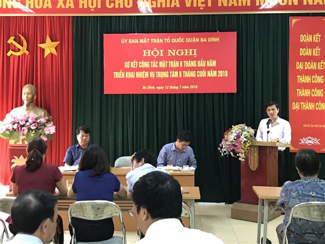Ủy ban MTTQ Việt Nam quận Ba Đình sơ kết công tác Mặt trận 6 tháng đầu năm 2018