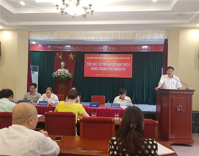 Tổ đại biểu HĐND TP Hà Nội tiếp xúc cử tri quận Đống Đa sau kỳ họp thứ 9 HĐND TP khoá XV